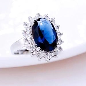WOMEN'S ROYAL INSPIRED BIG FULL FINGER RING